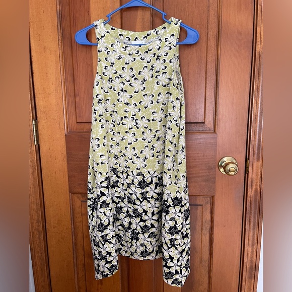J Jill Sleeveless Asymmetrical Floral Dress Size S Petite - Picture 1 of 8